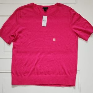 Ann Taylor Pink Short Sleeve Sweater